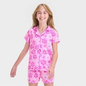 Girls' Barbie Coat Pajama Set - Pink size L (10/12)